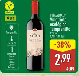 ALDI VIÑA ALBALI Vino tinto ecológico Tempranillo oferta
