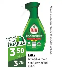 Coviran FAIRY Lavavajillas Poder 3 en 1 spray oferta
