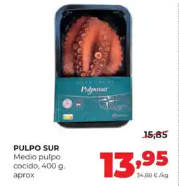 Alimerka PULPO SUR Medio pulpo cocido oferta