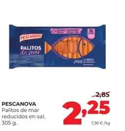 Alimerka PESCANOVA Palitos de mar reducidos en sal oferta