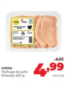Alimerka UVESA Pechuga de pollo fileteada oferta