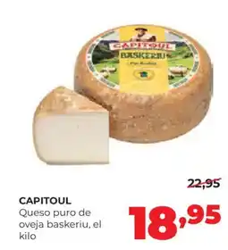 Alimerka CAPITOUL Queso puro de oveja baskeriu oferta