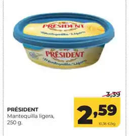Alimerka PRÉSIDENT Mantequilla ligera oferta