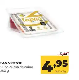 Alimerka SAN VICENTE Cuña queso de cabra oferta