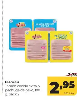 Alimerka ELPOZO Jamón cocido extra o pechuga de pavo oferta