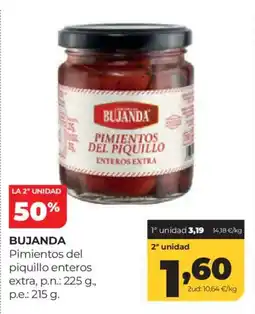 Alimerka BUJANDA Pimientos del piquillo enteros extra oferta