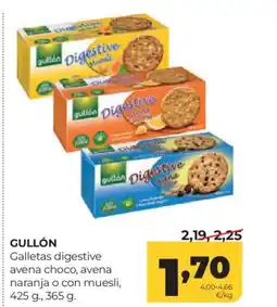 Alimerka GULLÓN Galletas digestive avena choco, avena naranja o con muesli oferta