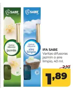 Alimerka IFA SABE Varitas difusoras jazmín o aire limpio oferta