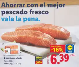 Lidl 2 porciones salmón oferta