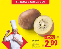Lidl Kiwi amarillo oferta