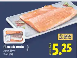Lidl Filetes de trucha oferta