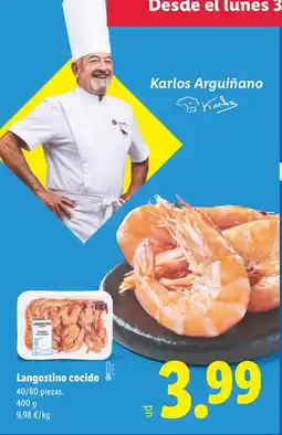 Lidl Langostino cocido oferta