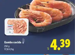 Lidl Gamba cocida oferta
