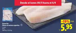 Lidl OCEAN SEA Filetes de merluza argentina oferta