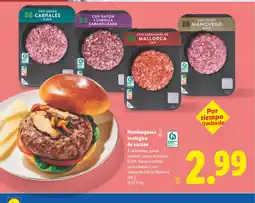 Lidl Hamburguesa ecológica de vacuno oferta