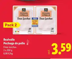 Lidl REALVALLE Pechuga de pollo oferta