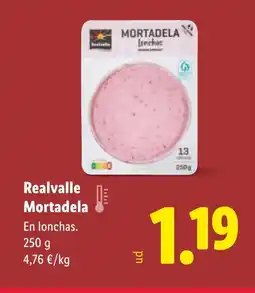 Lidl REALVALLE Mortadela oferta