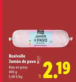 Lidl REALVALLE Jamón de pavo oferta