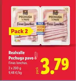 Lidl REALVALLE Pechuga pavo oferta