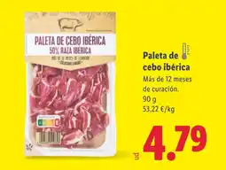 Lidl Paleta de cebo ibérica oferta