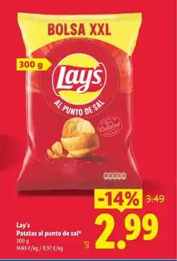 Lidl LAY'S Patatas al punto de sal oferta