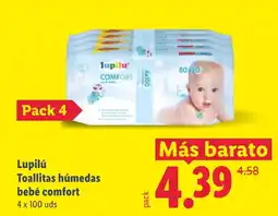 Lidl LUPILÚ Toallitas húmedas bebé comfort oferta