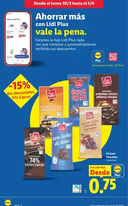 Lidl FIN CARRÉ Chocolates oferta