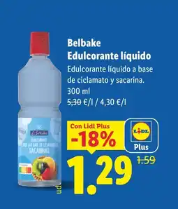 Lidl BELBAKE Edulcorante líquido oferta