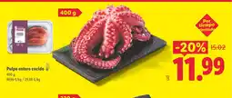 Lidl Pulpo entero cocido oferta