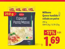 Lidl MILBONA Queso fundido rallado en polvo oferta