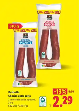 Lidl REALVALLE Chorizo extra sarta oferta