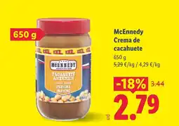 Lidl MCENNEDY Crema de cacahuete oferta