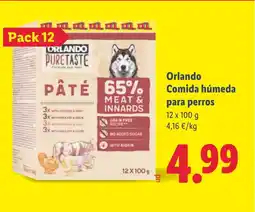 Lidl ORLANDO Comida húmeda para perros oferta