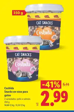 Lidl COSHIDA Snacks en vaso para gatos oferta