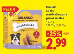 Lidl ORLANDO Sticks masticables para perros adultos oferta