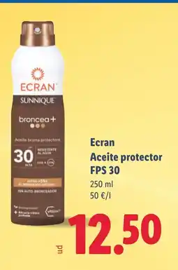 Lidl ECRAN Aceite protector FPS 30 oferta