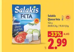 Lidl SALAKIS Queso feta oferta
