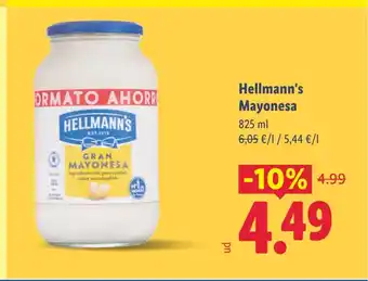 Lidl HELLMANN'S Mayonesa oferta