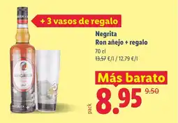 Lidl NEGRITA Ron añejo + regalo oferta