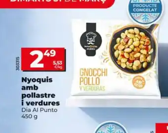 Dia DIA AL PUNTO Nyoquis amb pollastre i verdures oferta