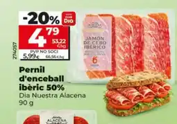 Dia DIA NUESTRA ALACENA Pernil d'enceball ibèric 50% oferta