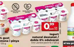 Dia DIA LÁCTEA Iogurt natural desnatat / doble 0% edulcorat oferta