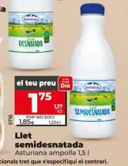 Dia ASTURIANA Llet semidesnatada oferta