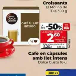 Dia DOLCE GUSTO Cafè en càpsules amb llet intens oferta