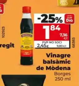 Dia BORGES Vinagre balsàmic de Modena oferta