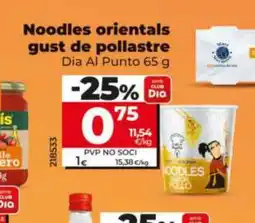 Dia DIA AL PUNTO Noodles orientals gust de pollastre oferta