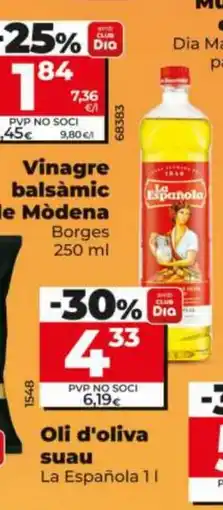 Dia LA ESPAÑOLA Oli d'oliva suau oferta