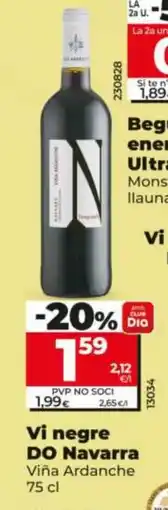 Dia VIÑA Vi negre DO Navarra oferta