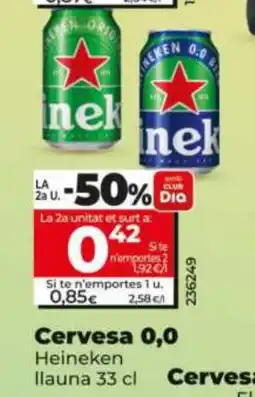 Dia HEINEKEN Cervesa 0,0 oferta