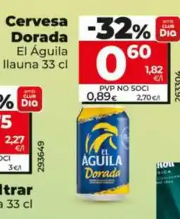 Dia EL ÁGUILA Cervesa Dorada oferta